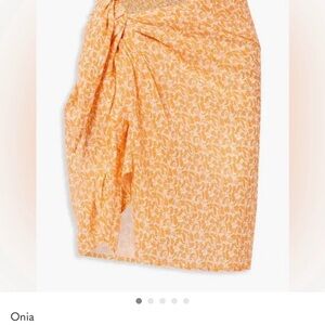 Onia Vibrant Orange Patterned Wrap